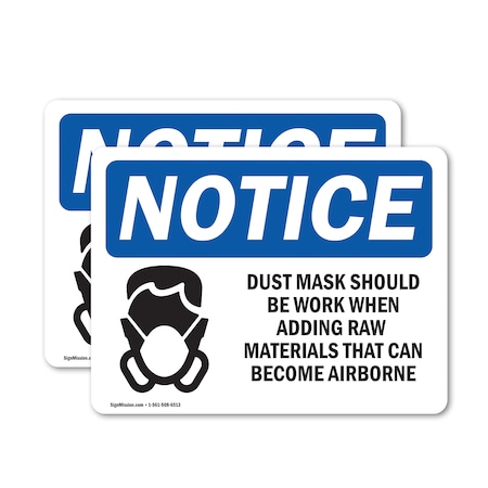 Signmission 10 in Height, 14 in Width, Vinyl Decal, Rectangle OS-2PACK-NS-D-1014-L-11601
